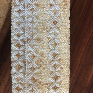 Vintage beaded and sequined envelope clutch purse